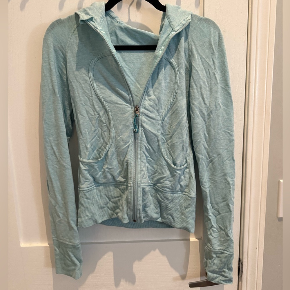 Lululemon Light Blue Zip-Up Hoodie